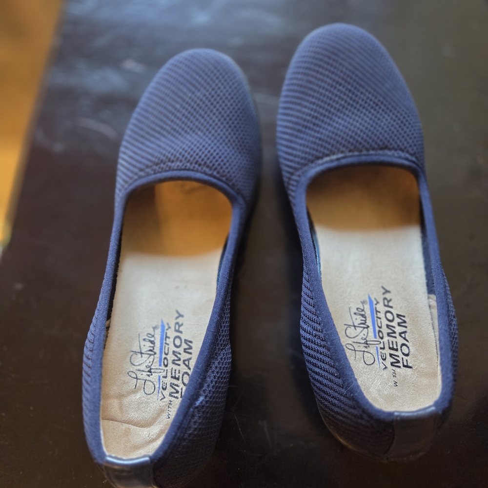 Life Stride Blue Loafers with Comfort Insole